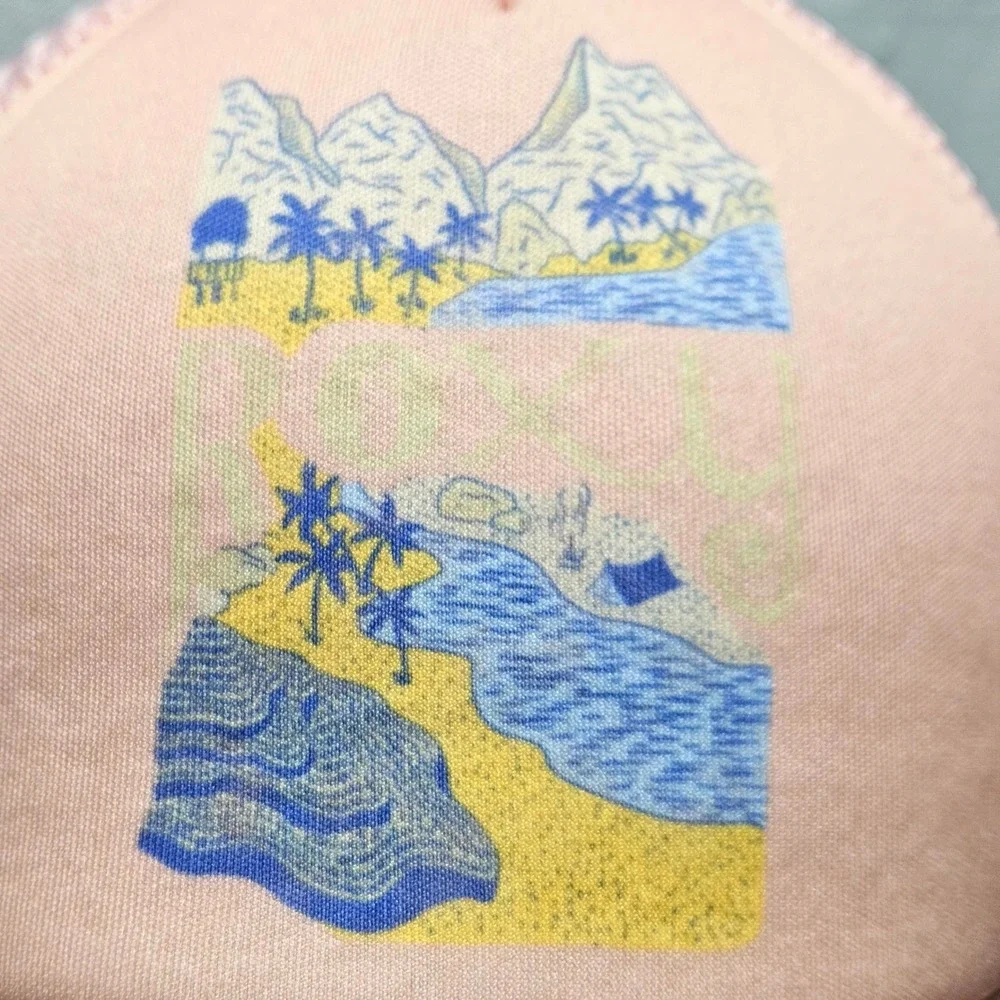 Roxy Trucker Hat Kids‎ OS Pink Tropical Beach Graphic Mesh Snapback Baseball Cap